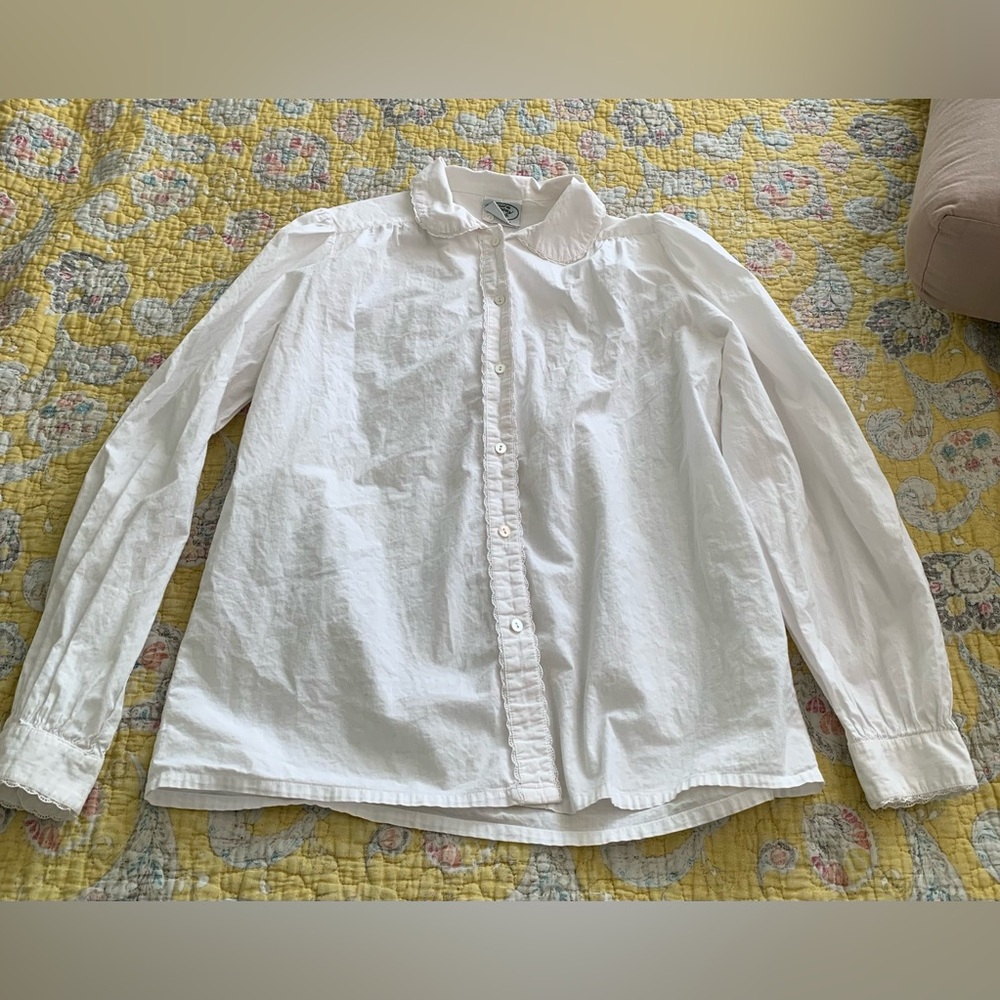Laura Ashley White Cotton Shirt